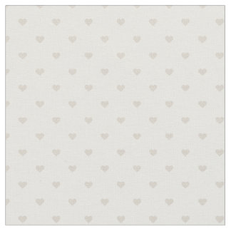 Tissu Coeurs Pots Polka Beige Lin