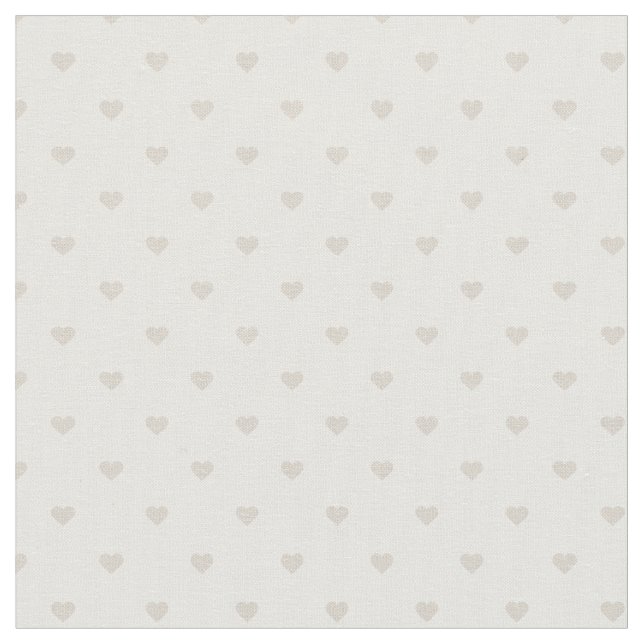 Tissu Coeurs Pots Polka Beige Lin (Fermer)