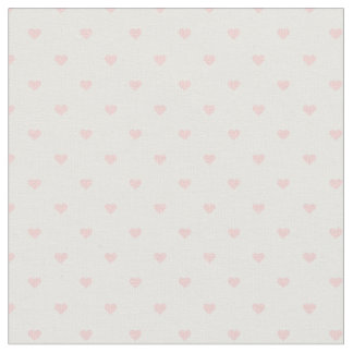 Tissu Coeurs Pots Rose Clair