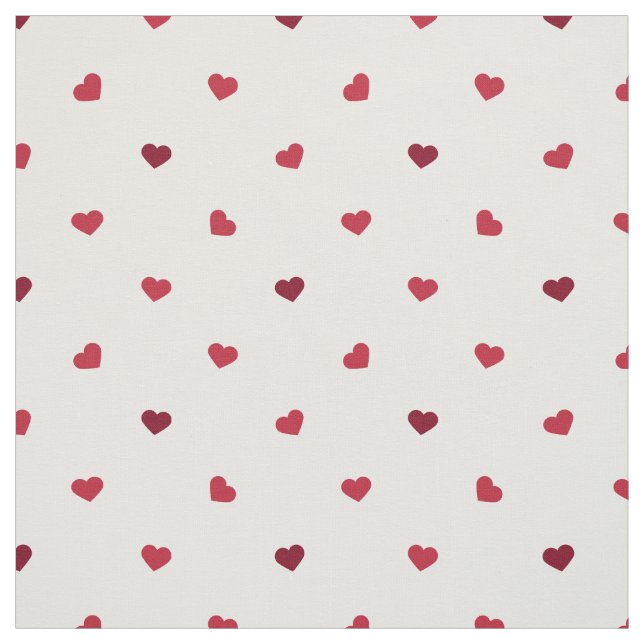 Tissu Coeurs rouges (Échantillon)