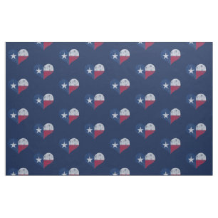 Tissu Coeurs vintages de drapeau du Texas