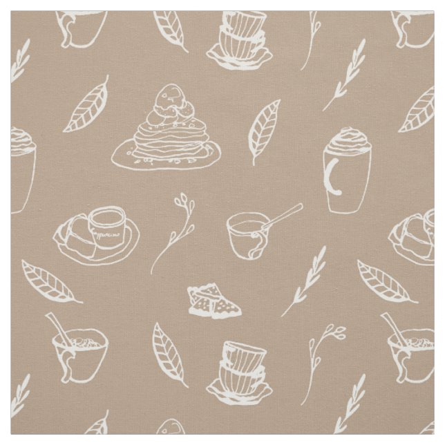 Tissu Coffee Break Mocha Brown (Échantillon)