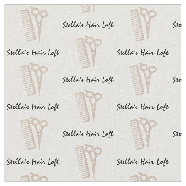Tissu Coiffeur personnalisé Tan Scissor Comb (Fermer)