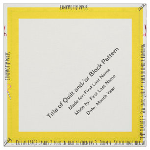 Tissu Coin Étiquette simple et personnalisé