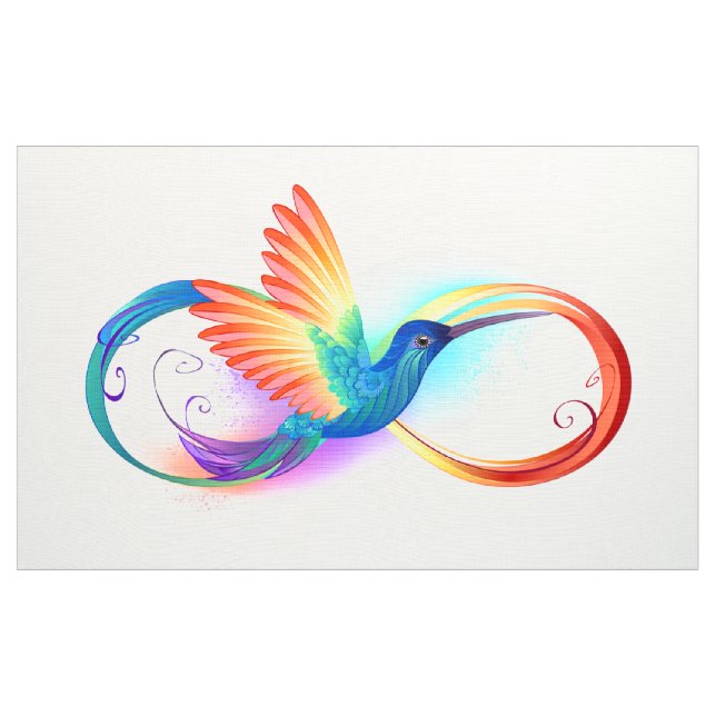 Tissu Colibri arc-en-ciel avec symbole Infinity (Yard)