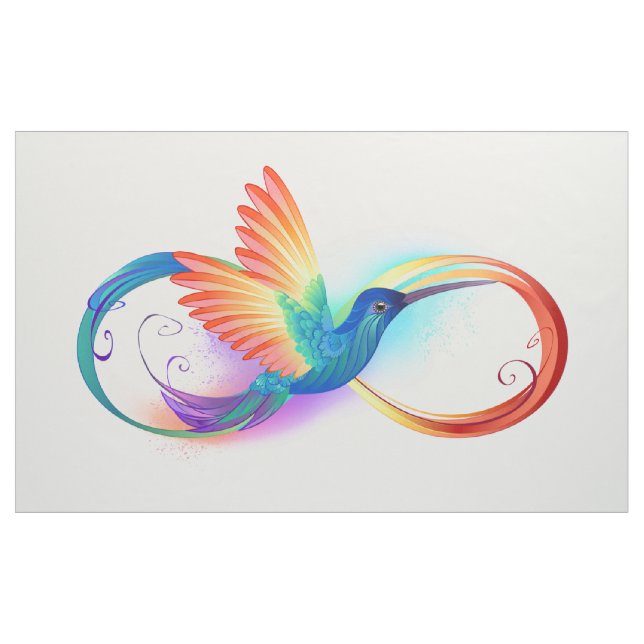 Tissu Colibri arc-en-ciel avec symbole Infinity (Yard)