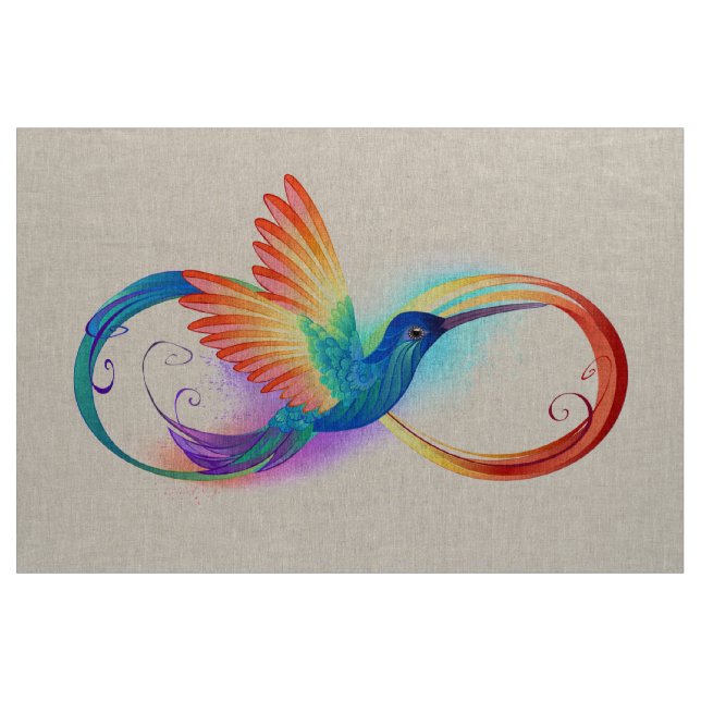 Tissu Colibri arc-en-ciel avec symbole Infinity (Yard)