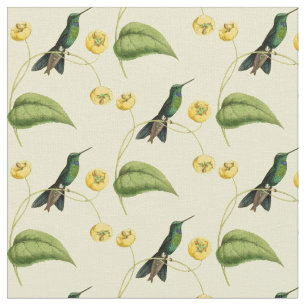 Tissu Colibri brillant couronné par vert vintage