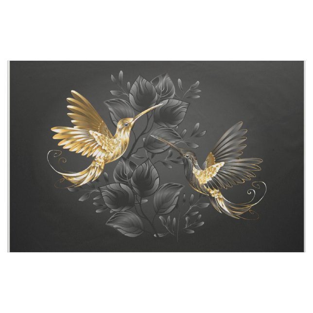 Tissu Colibri noir et or (Yard)