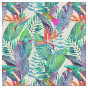 Tissu Colibris d'aquarelle