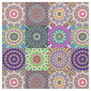 Tissu Collage Abstrait de Mandala