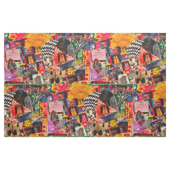 Tissu Collage de blocs de découpage de supports mixtes c (Yard)