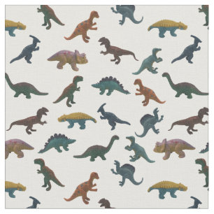Tissu Collage de dinosaures de jouets en plastique