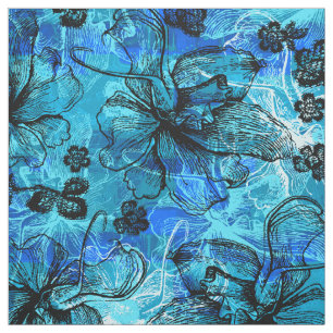 Tissu Collage d'orchidées hawaïennes de Wahine Lace