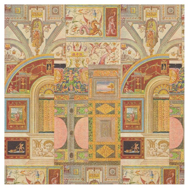 Tissu collage italien baroque de motifs (Fermer)