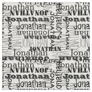 Tissu Collage nommé moderne noir et blanc