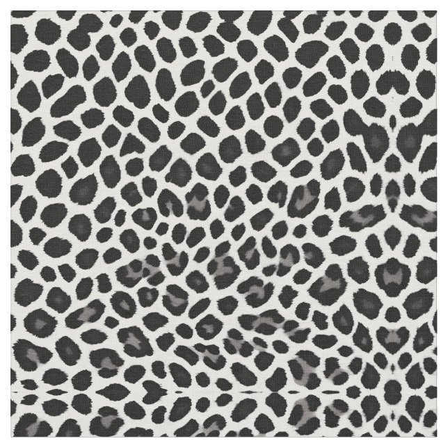 Tissu Collection Luxe White Leopard Elégante (Fermer)