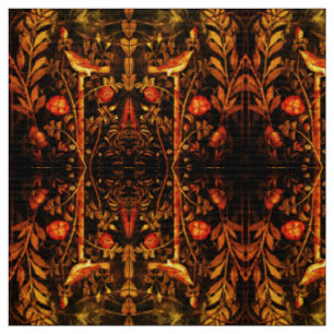 Tissu COLLECTION POMPEII NUIT AVEC ROSE Jaune