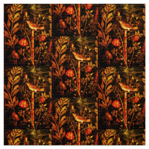 Tissu COLLECTION POMPEII NUIT AVEC ROSE Jaune