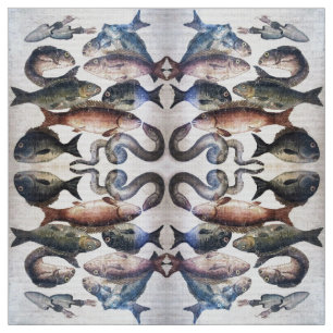 TISSU COLLECTION POMPEII /POISSONS, OCÉAN - ESPACE DE VI