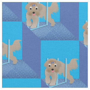 Tissu Collie v2 tissés à poils de dessin