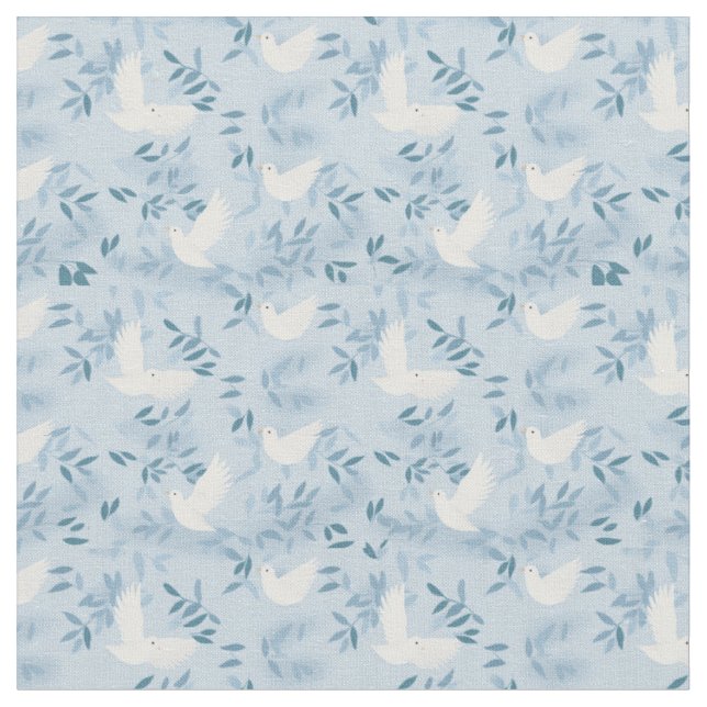 Tissu Colombe oiseau bleu (Fermer)