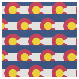 Tissu Colorado Flag & America State Fabric/USA