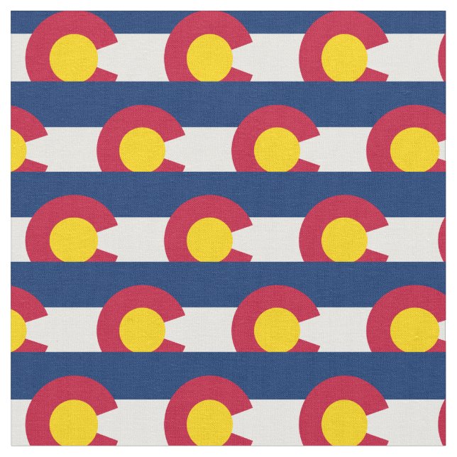 Tissu Colorado Flag & America State Fabric/USA (Fermer)