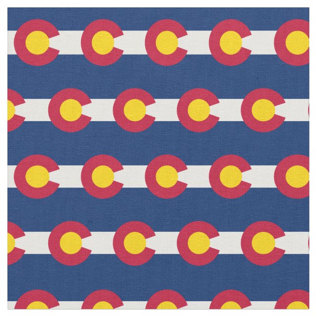 Tissu Colorado Flag & America State Fabric/USA (Fermer)