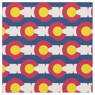 Tissu Colorado Flag & America State Fabric/USA