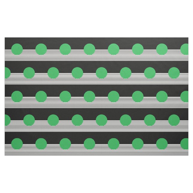 Tissu Colorbloc noir blanc et cercle vert (Fat Quarter)