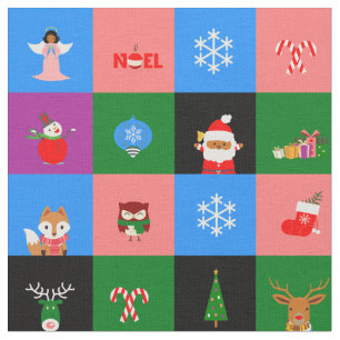 tissu colorblock de santa claus africaine