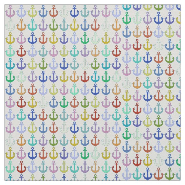 tissu coloré ancres marin motif (Échantillon)