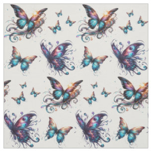 Tissu coloré avec motif papillon