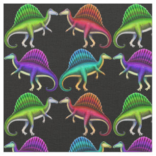 Tissu coloré de Paleo de dinosaures de Spinosauru