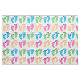 Tissu coloré d'empreintes de pas