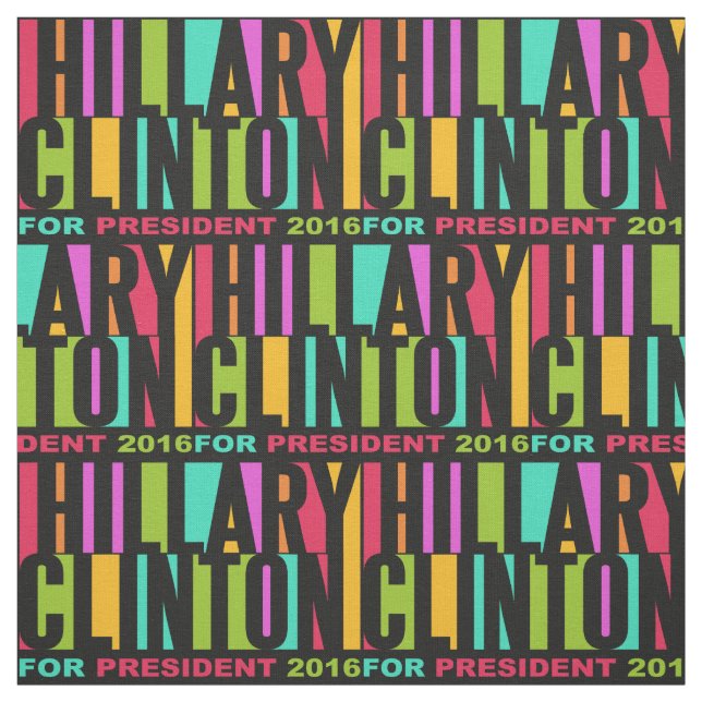 Tissu coloré Hillary Clinton 2016 (Échantillon)