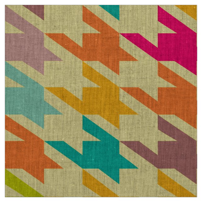 Tissu Coloré Houndstooth Motif sans couture (Échantillon)