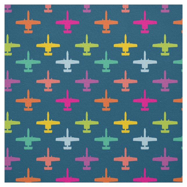 Tissu Colorful A-10 Warthog Attaque Jet Motif Candy (Échantillon)