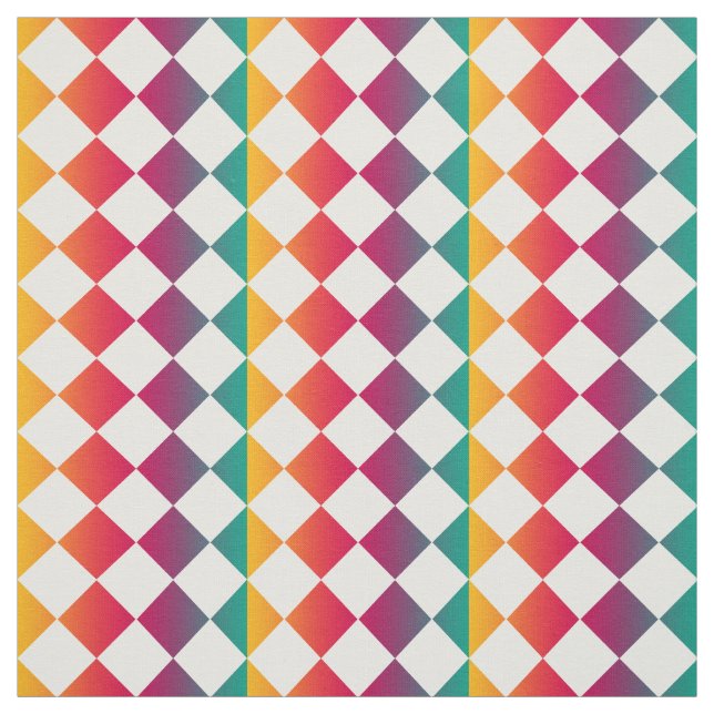 Tissu Colorful Checker Diamond Pattern (Échantillon)