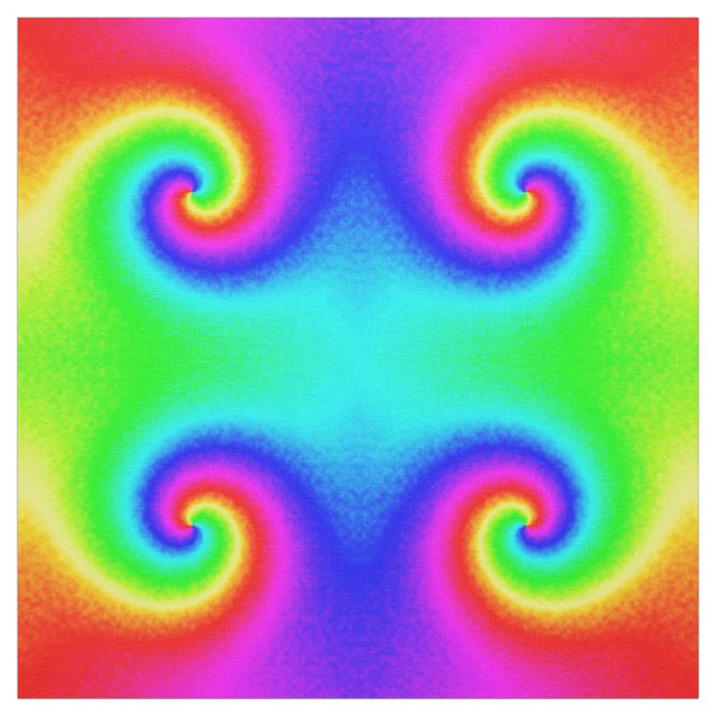 Tissu Colorful Tie Dye Rainbow Swirl Hippie Boho Chic (Échantillon)