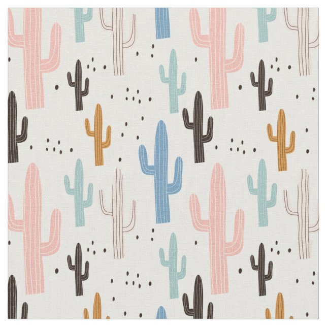 Tissu Colours de sud-ouest de Pastel Cactus (Fermer)