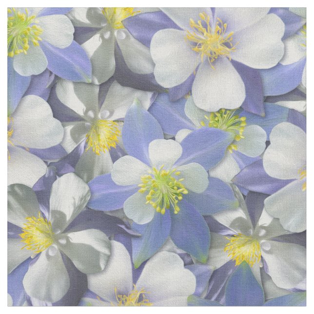Tissu Columbines Motif sans âme (Fermer)