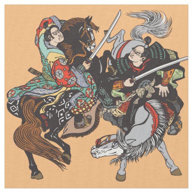 Tissu Combat des guerriers japonais samouraïs Fabric (Fermer)