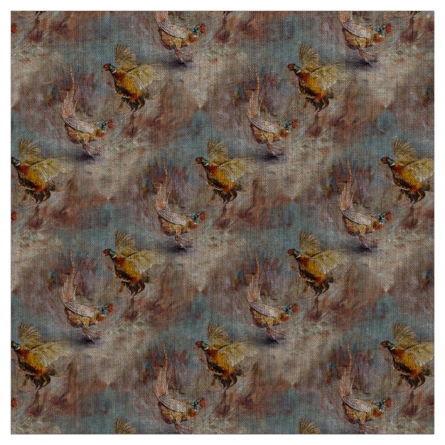 Tissu Combat masculin de deux faisans d'anneau-cou (Échantillon)