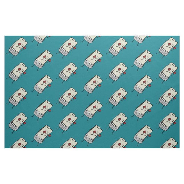 Tissu Combattant de boxeur de burrito avec les gants de (Fat Quarter)