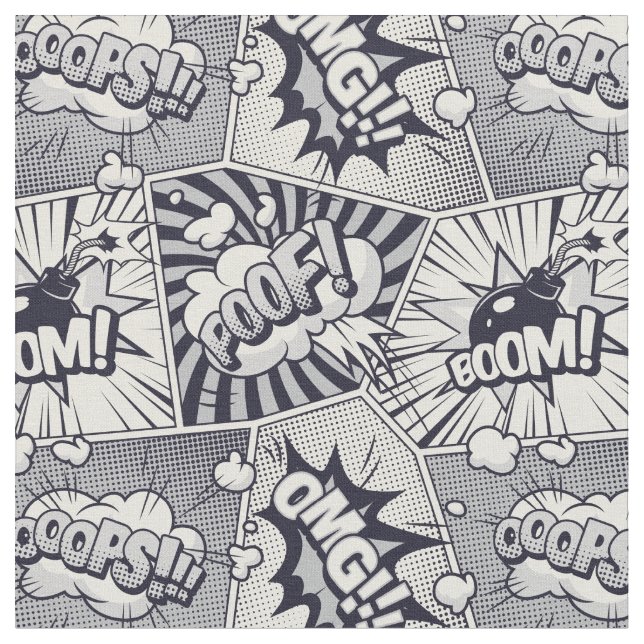 Tissu Comic Book Voix Bubble Fabric (Fermer)