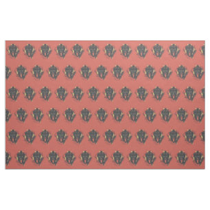 Tissu Commutateur Krampus souriant rouge