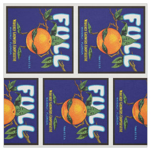 Tissu Complètement - étiquette orange de caisse