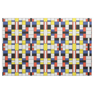 Tissu Composition A de Piet Mondrian - Art Moderne Abstr